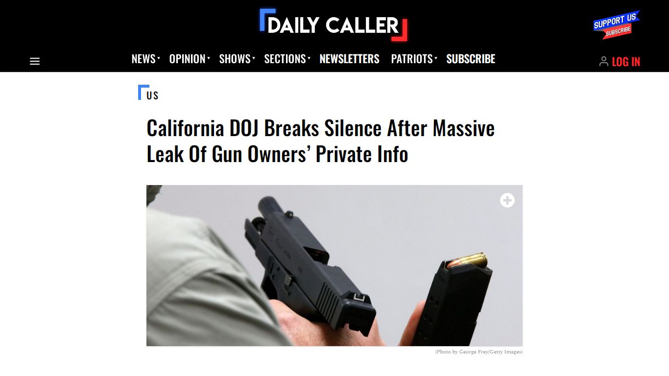 California DOJ Breaks Silence After Massive Leak Of Gun Owners’ Private ...